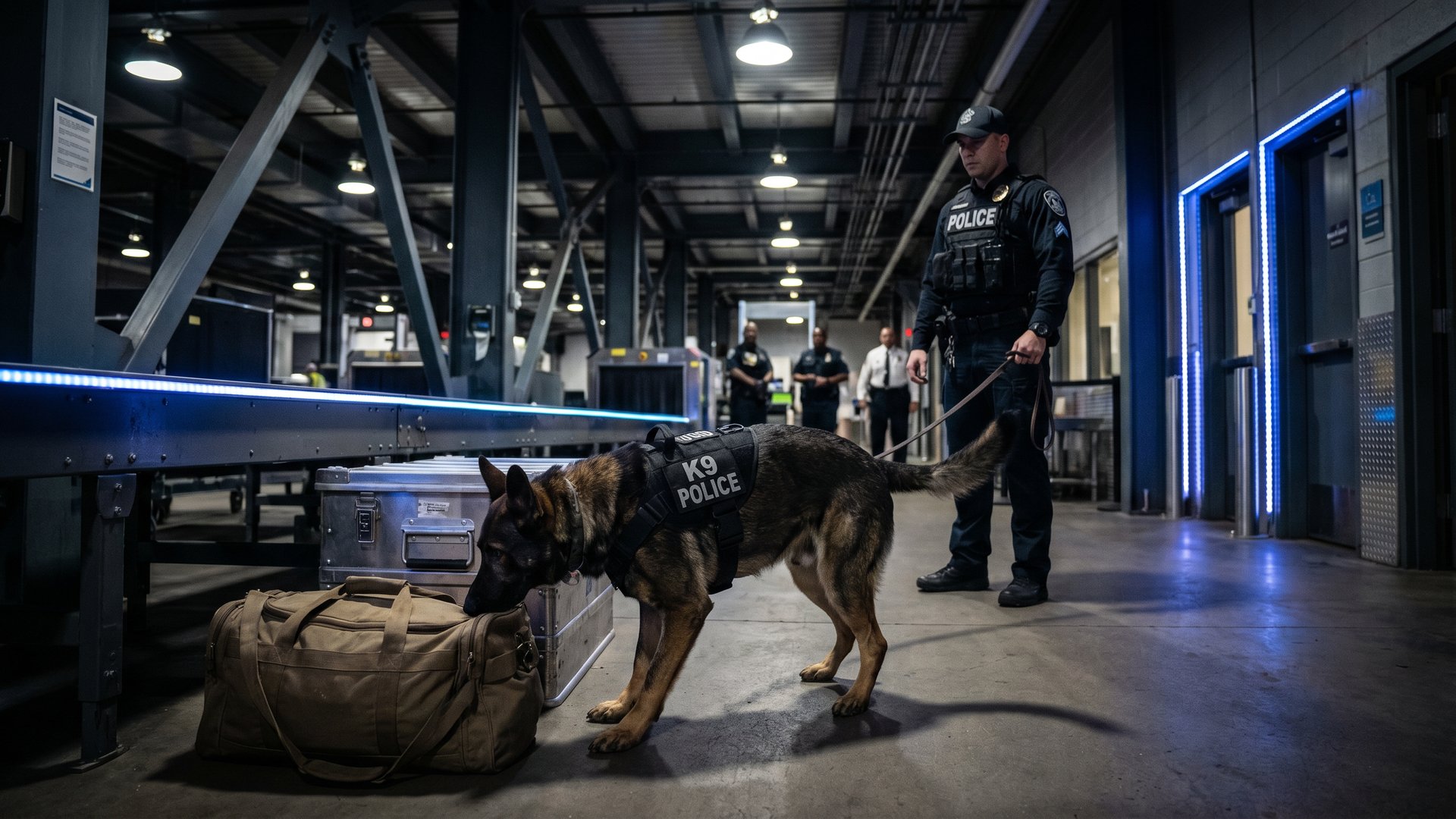 Cão de detecção de drogas e armas